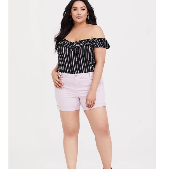 Nwt Torrid size 10 Chino Lilac Purple Shorts - Picture 4 of 5